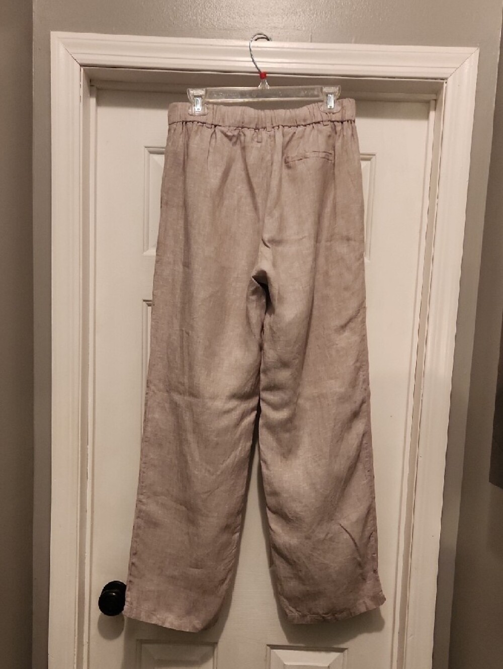 Quince Beige 100% Linen Waistband Trousers - Picture 5 of 5